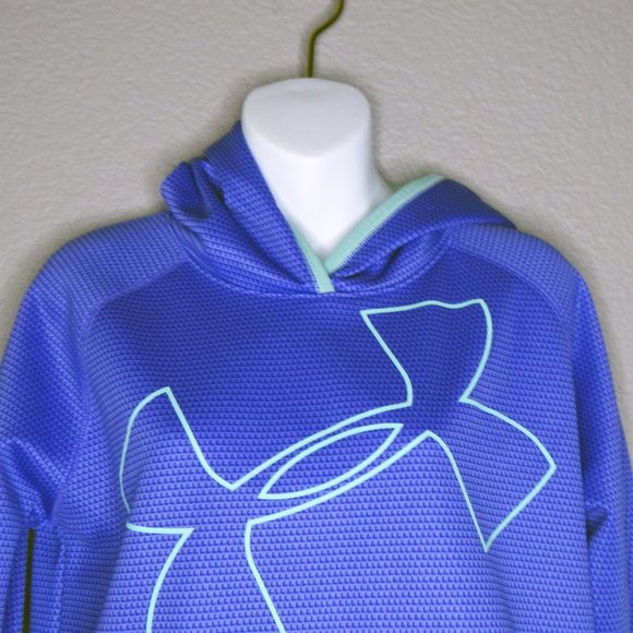 Under Armour Cold Gear Purple & Mint Green Hoodie Sz XL Girls - Picture 2 of 7